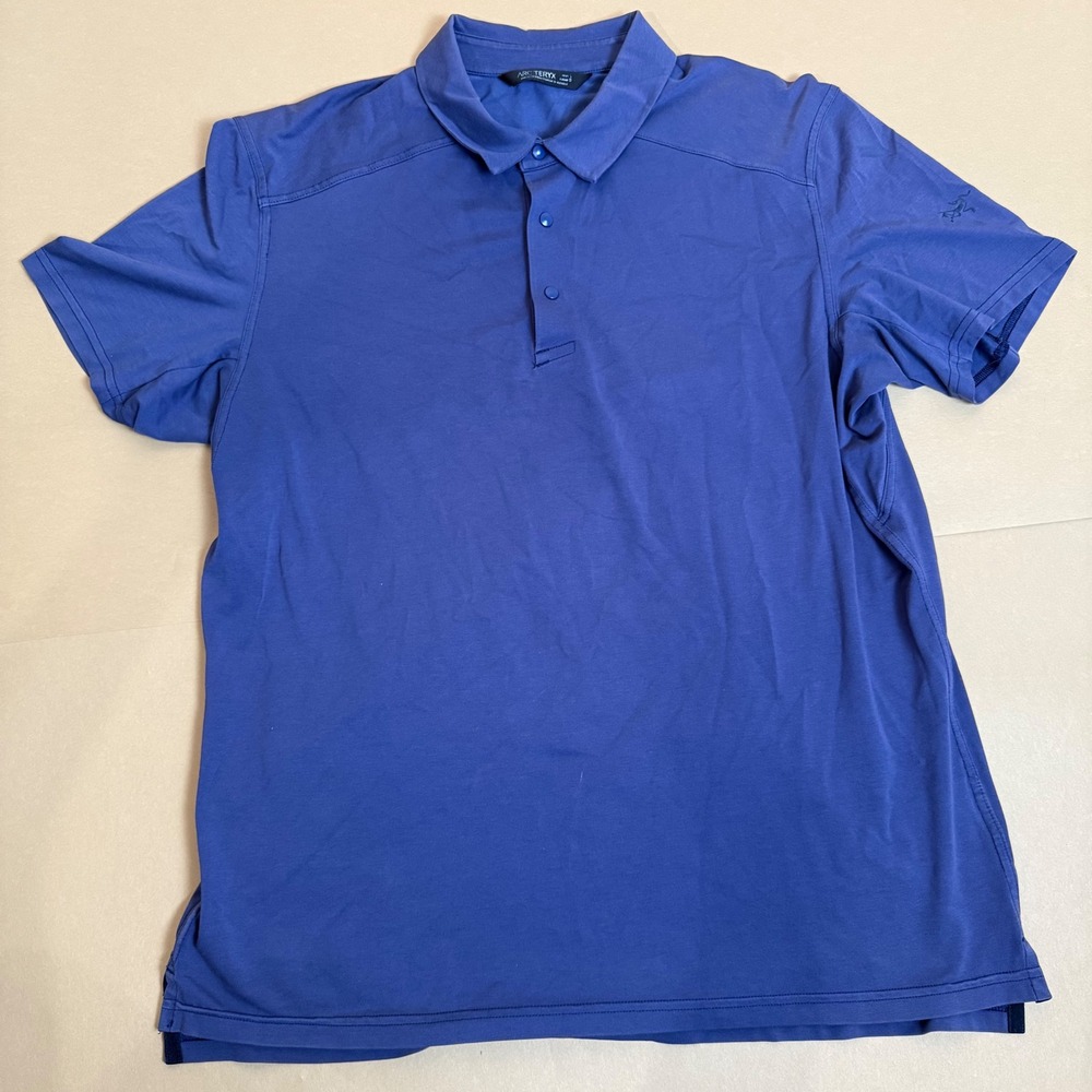 Arc'teryx Polo Shirt‎ Golf Athletic Performance Stretch Blue Mens Large